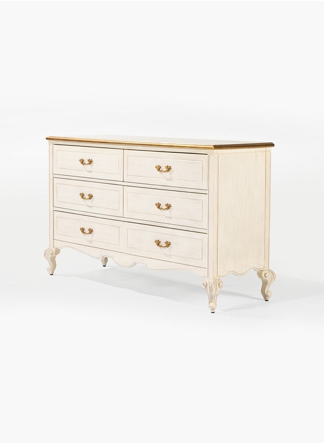 Catherine Dresser 150X52X90 cm White/Gold