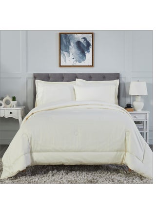 Comforter Set 6-Pieces Double Size Hotel Style All Season Cotton Blend Bedding Set With Down Alternative Filling, Cream - pzsku/ZFF8B87A5CBE61747CF44Z/45/_/1684739453/d5841f2c-1a60-4038-a15b-14aa5f3d1ecd