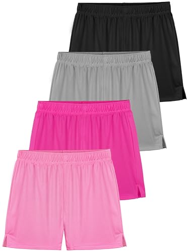 Resinta Girls Athletic Mesh Shorts Basketball Soccer Active Sports Gym Shorts for Youth Kids - Image 1