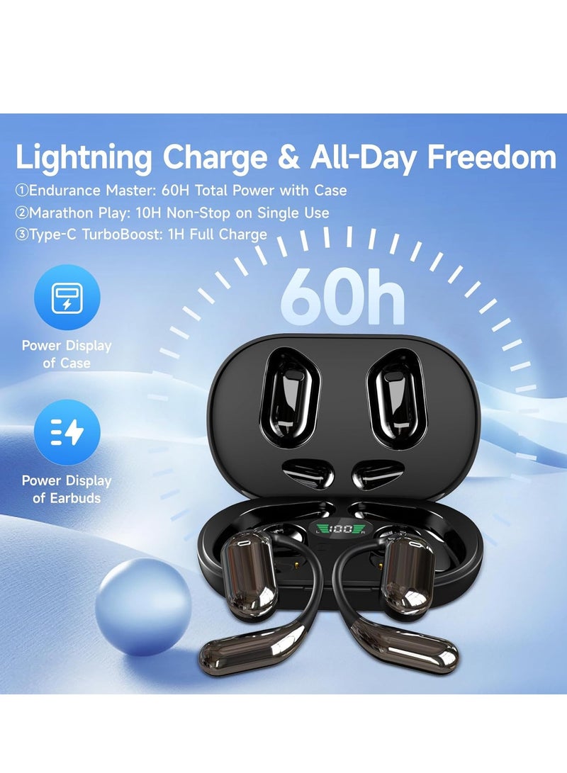 caijin AI Language Translator Earbuds, Bluetooth 5.4 Headphones Translator, Support 144 Languages and Accents, Comfortable and Stable to Wear, Compatible with iOS and Android, Great for Travel Business Study, White - Image 3