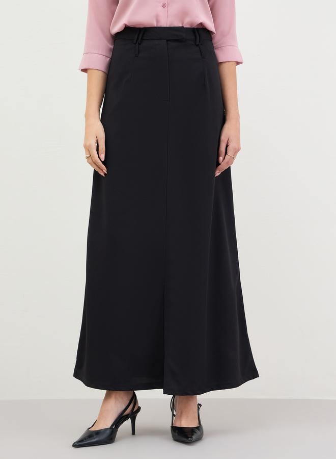 Styli Women Solid Tailored Maxi Skirt - Image 3
