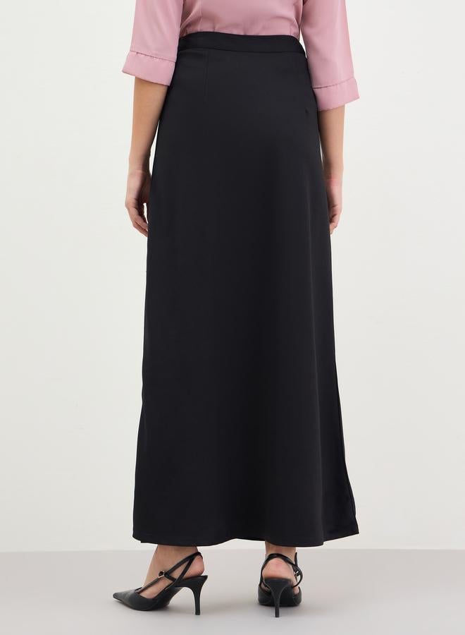 Styli Women Solid Tailored Maxi Skirt - Image 5
