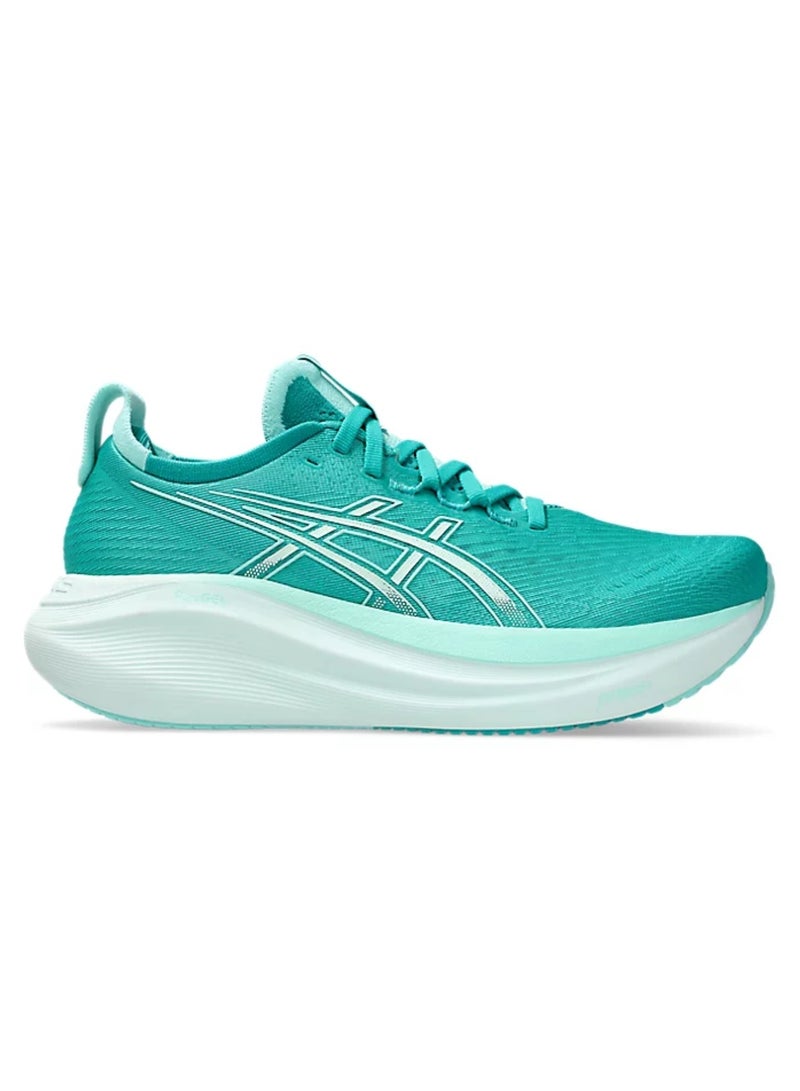 asics ASICS GEL-NIMBUS 27 Running Shoes – Teal/Illuminate Mint – Soft, Eco-Friendly Cushioning - Image 1