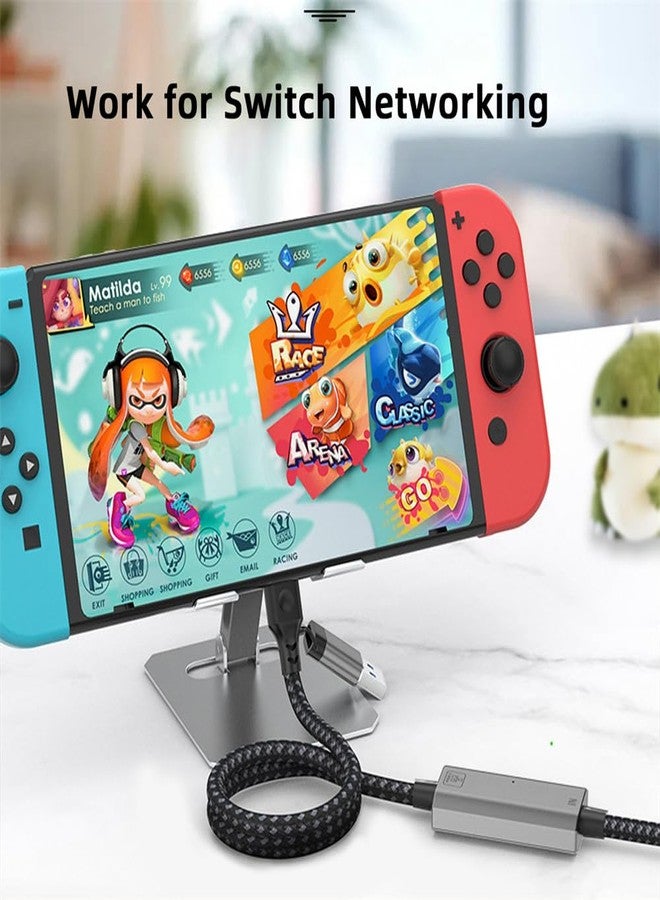 cablecc 1000Mbps Combo USB Type-A & Type-C USB-C to Ethernet Cable RJ45 Male Cord Directly Connected Gigabit LAN Network - Image 4