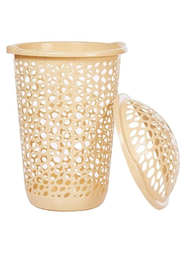 Bisbell Plastic Laundry Basket with Lid – Durable Storage Bin for Home Organization - Image 2