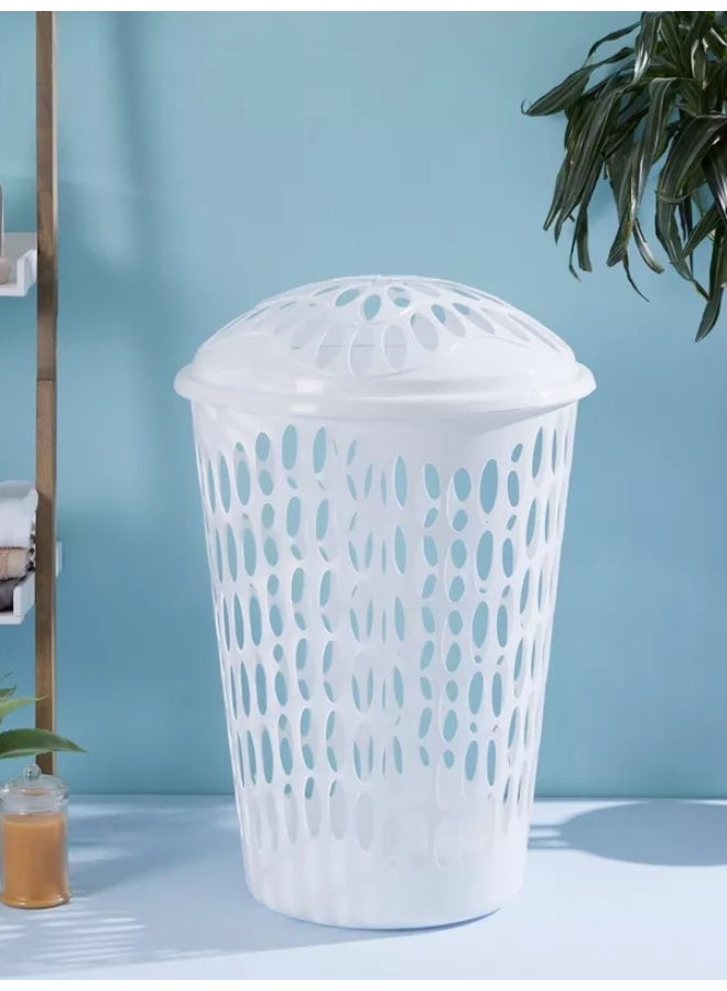 Bisbell Plastic Laundry Basket with Lid – Durable Storage Bin for Home Organization - Image 3