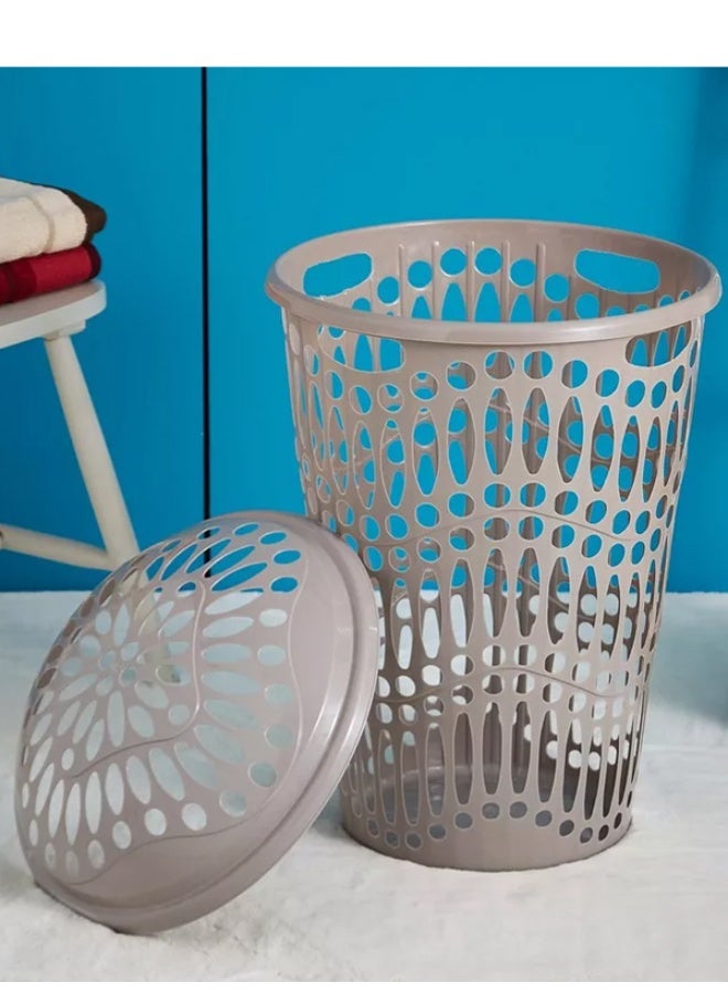 Bisbell Plastic Laundry Basket with Lid – Durable Storage Bin for Home Organization - Image 4
