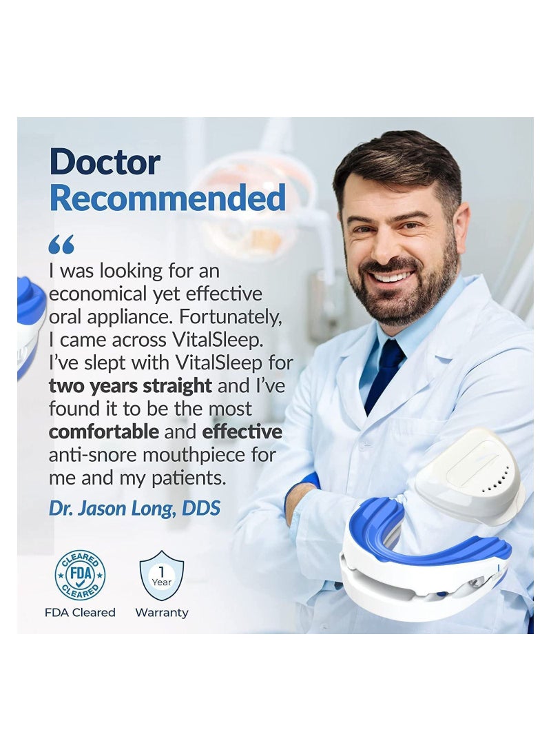 NIBEMINENT Anti-snoring Device Mouthpiece, Upgraded Adjustable Mouth Type Silicone Device, Help Sleep at Night, Prevent Snoring and Snoring, Anti-grinding Braces (Standard Size) - Image 3