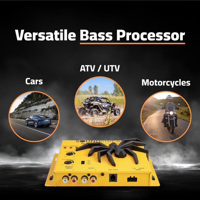 SoundStream BX-10A Bass Restoration Processor with Parametric Bass Equalizer, Digital Bass Processor for Car Audio, Balanced Inputs & Dash Mount Remote Control - Yellow - Image 5