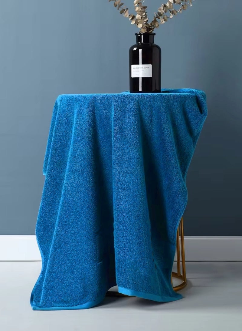 MAXQON Bath Towel - 100% Cotton 600 GSM Large Size (70x140cm) Highly Absorbent And Super Durable, Color Blue  - Image 1