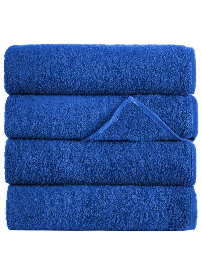 MAXQON Bath Towel - 100% Cotton 600 GSM Large Size (70x140cm) Highly Absorbent And Super Durable, Color Blue  - Image 2