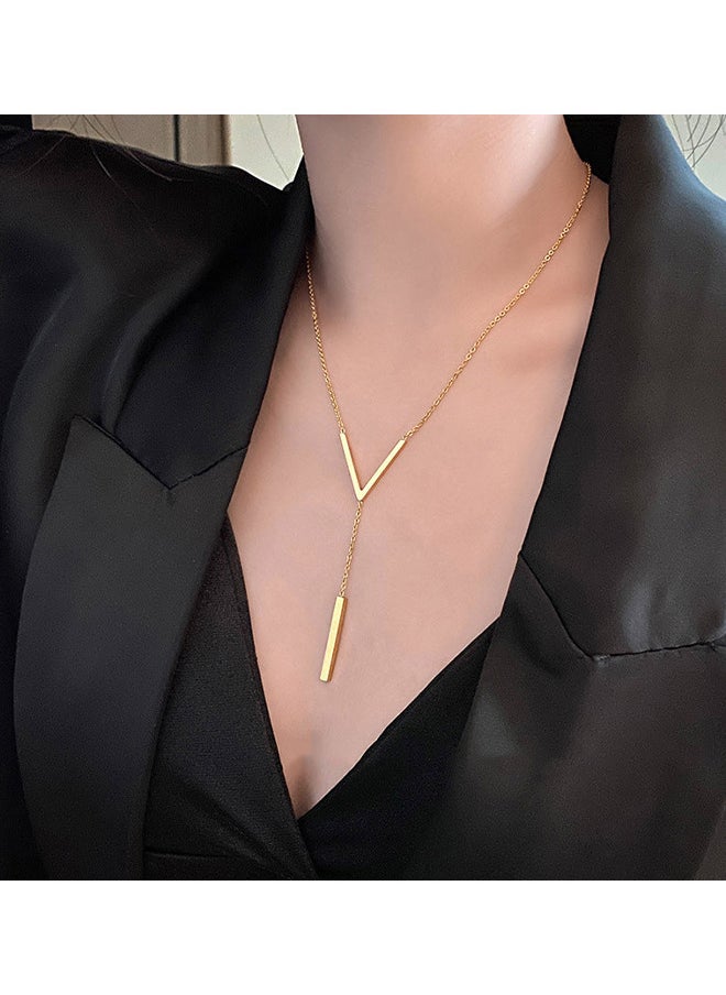 Depend - V-Shaped Pendant Necklace For Women And Girls Trendy Fashion Accessories With A Unique Minimalist Vibe Fashion Jewelry Dress Accessories - Image 1