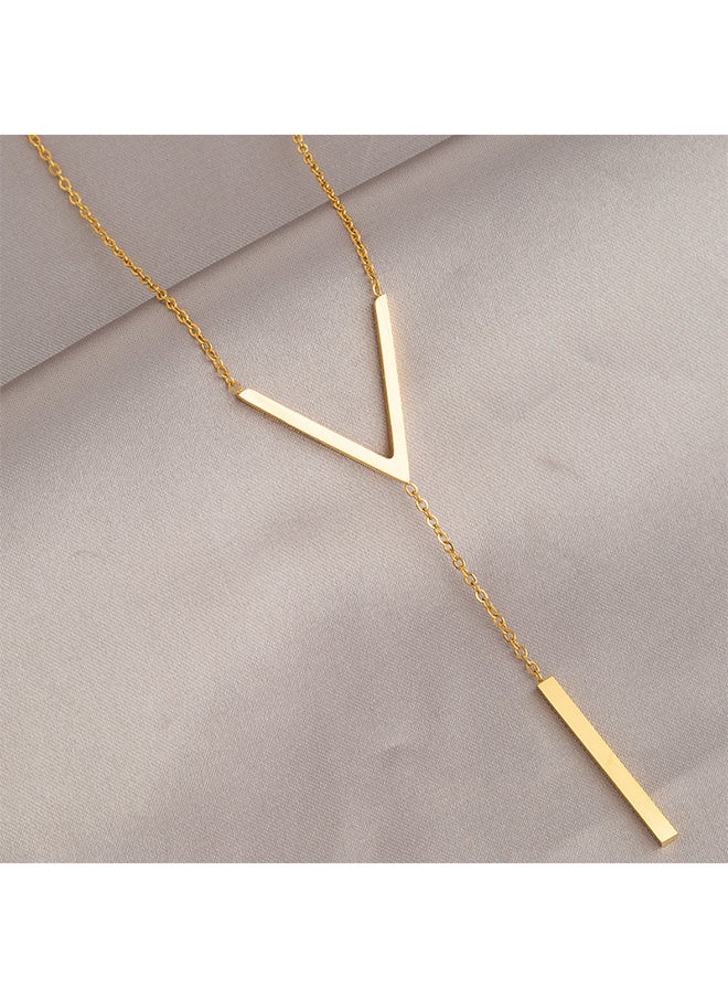 Depend - V-Shaped Pendant Necklace For Women And Girls Trendy Fashion Accessories With A Unique Minimalist Vibe Fashion Jewelry Dress Accessories - Image 1
