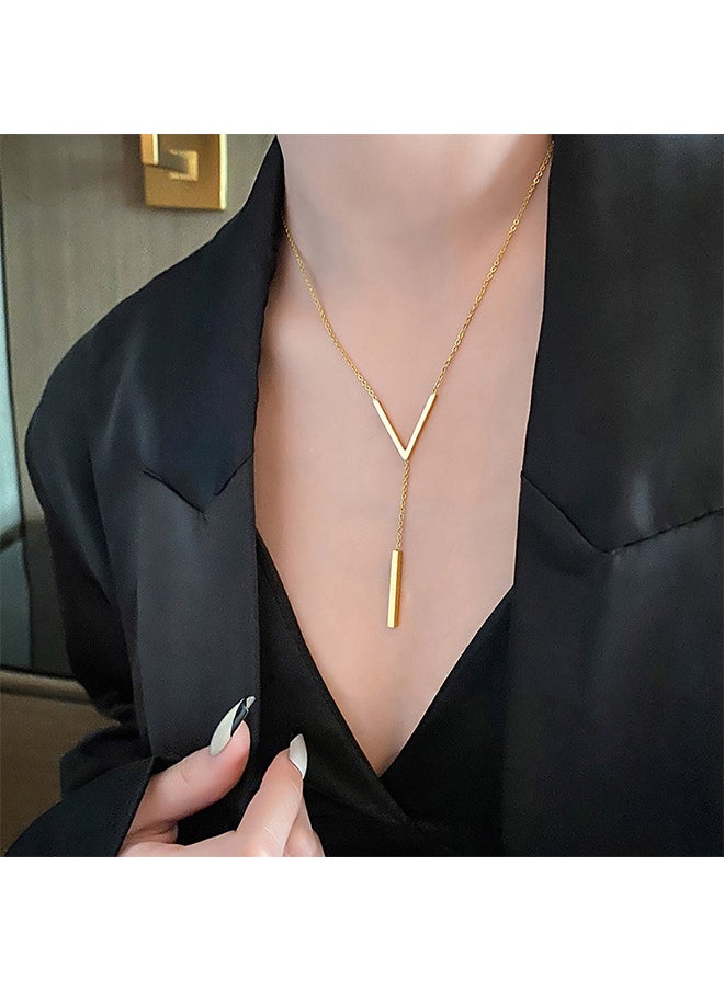 Depend - V-Shaped Pendant Necklace For Women And Girls Trendy Fashion Accessories With A Unique Minimalist Vibe Fashion Jewelry Dress Accessories - Image 1