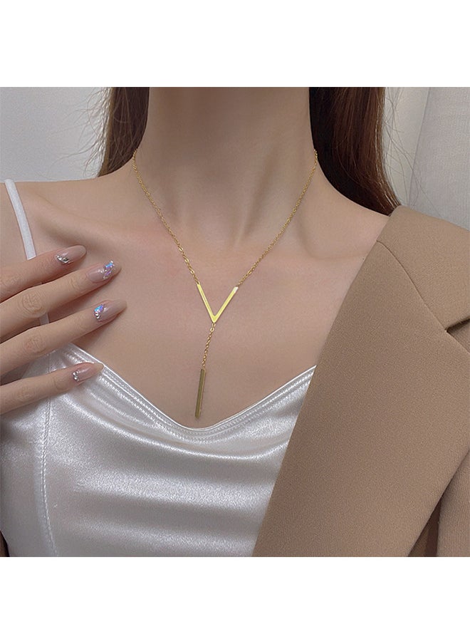 Depend - V-Shaped Pendant Necklace For Women And Girls Trendy Fashion Accessories With A Unique Minimalist Vibe Fashion Jewelry Dress Accessories - Image 1