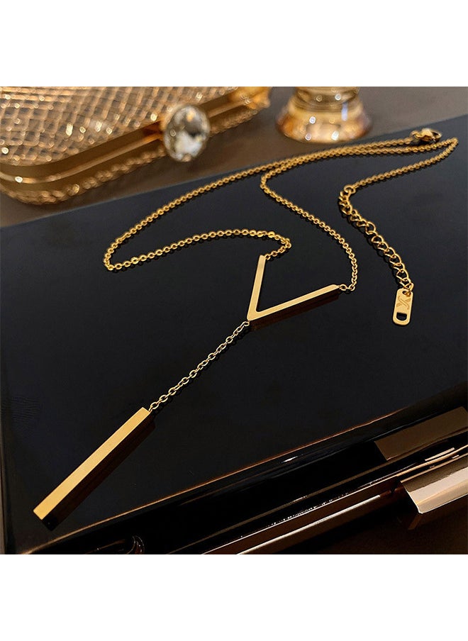 Depend - V-Shaped Pendant Necklace For Women And Girls Trendy Fashion Accessories With A Unique Minimalist Vibe Fashion Jewelry Dress Accessories - Image 1