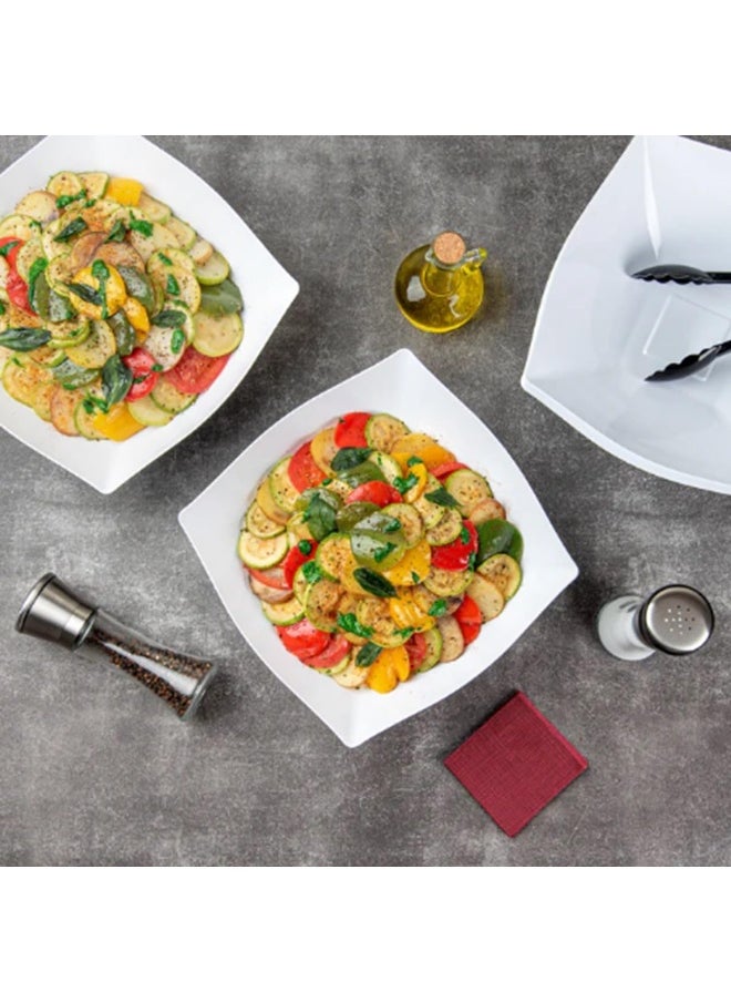 Melrich 10-Piece Opal ware Dinner Set With 3 X 29 Cm Dinner Plate, 3 X 24 Cm Desert Plate, 3 X 23 Cm Bowl,  1 X 23 Cm Serving Bowl  - Image 3