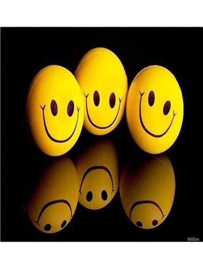 DIANO DIMZI Smiley Face Squeeze Ball Yellow Ball Stress Reliver Ball Yellow Pack of 1 A17 - Image 4