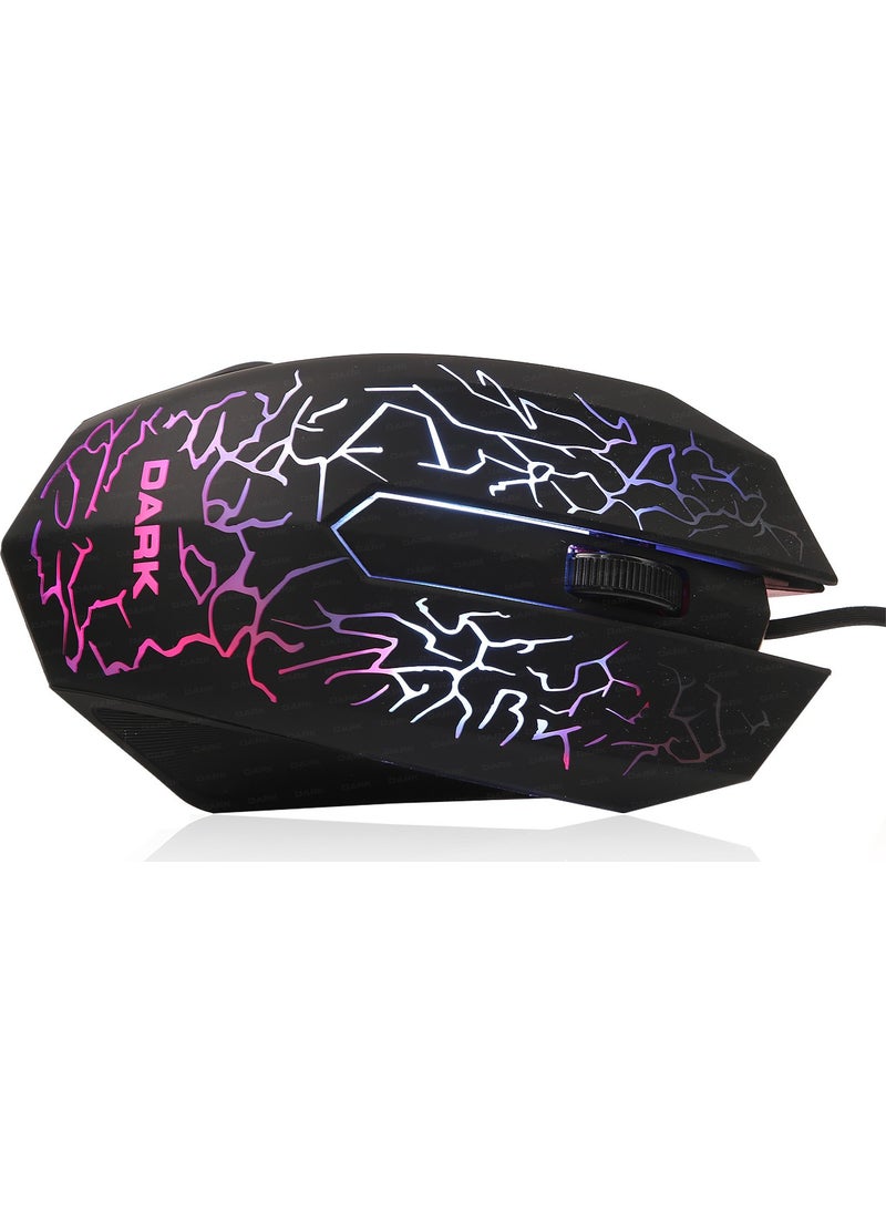 Dark - Force USB Q Trk Laser Mouse Black Gaming Keyboard - Mouse Set DK-AC-GKM1000 - Image 1