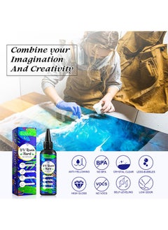 Elaimei UV Resin Hard Type Glue Ultraviolet Curing Acrylic Resin For DIY Jewelry Making Craft Decoration Transparent Solar Cure Sunlight Activated Resin For Resin Mold Casting And Coating 100G  - Image 2