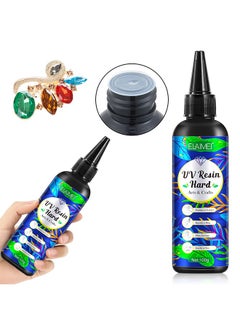 Elaimei UV Resin Hard Type Glue Ultraviolet Curing Acrylic Resin For DIY Jewelry Making Craft Decoration Transparent Solar Cure Sunlight Activated Resin For Resin Mold Casting And Coating 100G  - Image 3