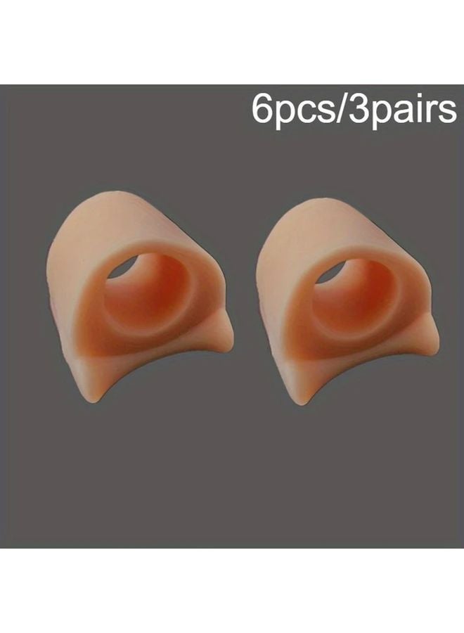 وسادات حامية لأصابع القدم بلون البيج 6 قطع (3 أزواج) - مستلزمات يومية مريحة - Image 1