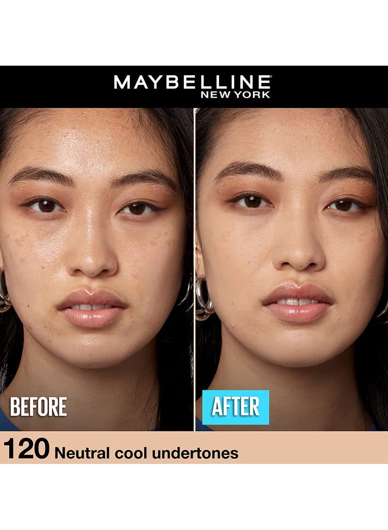 ميبلين نيويورك كريم أساس سائل فيت مي مطفي وخالي من المسام بعامل حماية من الشمس 22، 30 مل، 120 عاجي كلاسيكي 120 - Image 3