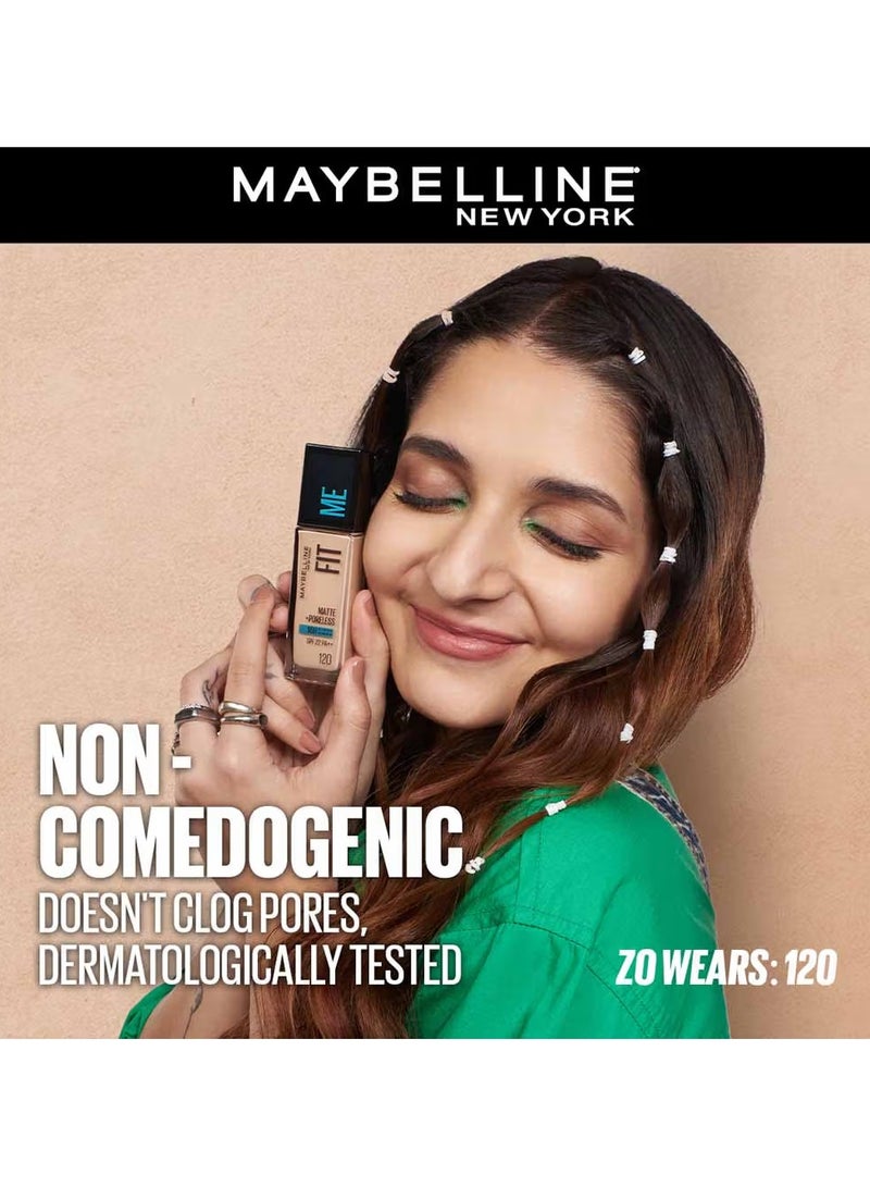 ميبلين نيويورك كريم أساس سائل فيت مي مطفي وخالي من المسام بعامل حماية من الشمس 22، 30 مل، 120 عاجي كلاسيكي 120 - Image 5