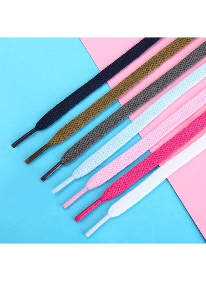 2 قطعه من أربطة حذاء مسطحة مرنة  للأحذية الرياضية وأحذية المشي والجري والاحذيه الكاجوال مناسبة للكوتشي والسنيكرز – ألوان متعددة – متينة مقاومة للقطع - Image 3