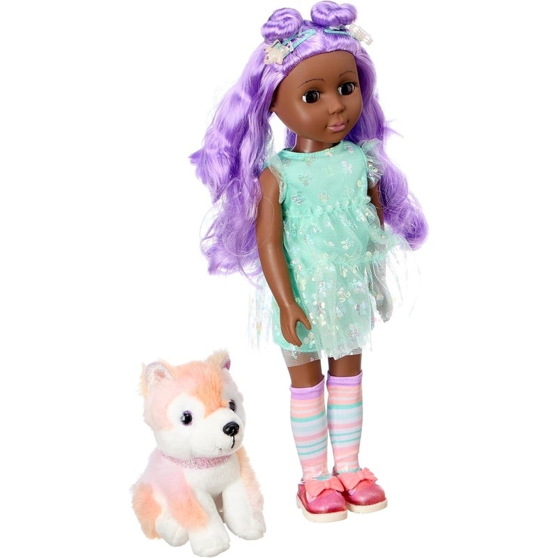 جليتر جيرل دميه العروسه نافي مع كلبها 14 بوصه - GG50901Z - Image 3