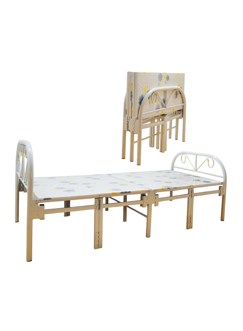 Miral Foldable Metal Bed – 90×190 cm – Practical & Durable Design - Image 1