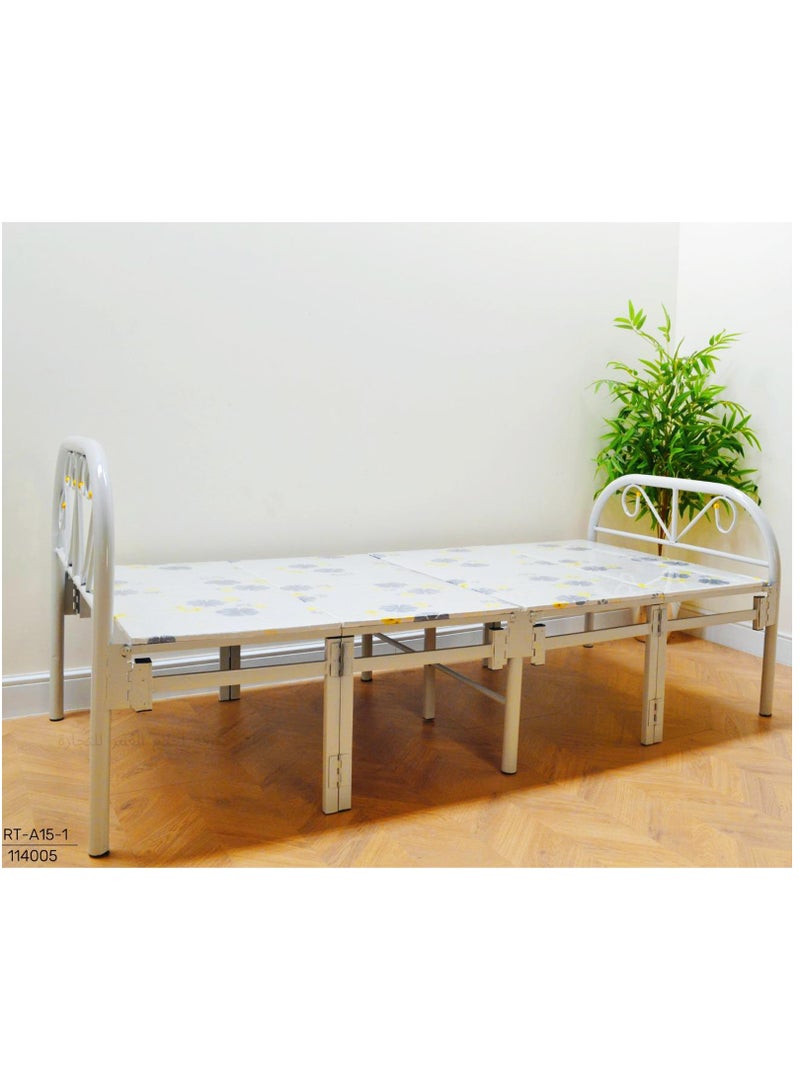 Miral Foldable Metal Bed – 90×190 cm – Practical & Durable Design - Image 2