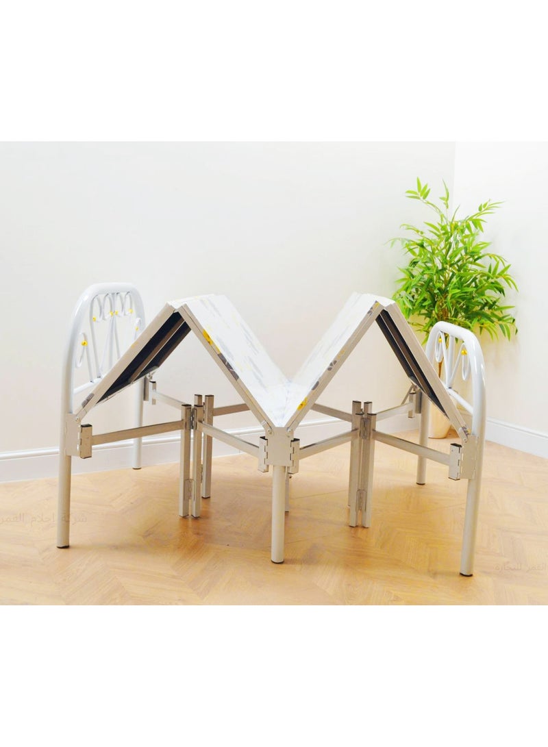 Miral Foldable Metal Bed – 90×190 cm – Practical & Durable Design - Image 4