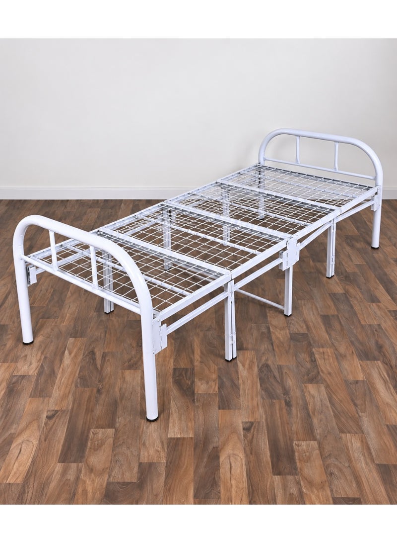 Miral Foldable Metal Bed – 90×190 cm – Practical & Durable Design - Image 1