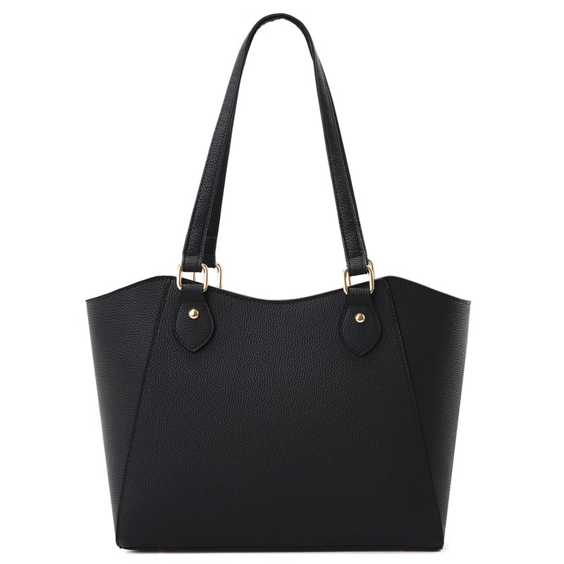 CHICAROUSAL Tote Bag for Women Large Handbags and Purses for Women PU Leather Womens Shoulder Bags (a alz Black YB) - Image 1