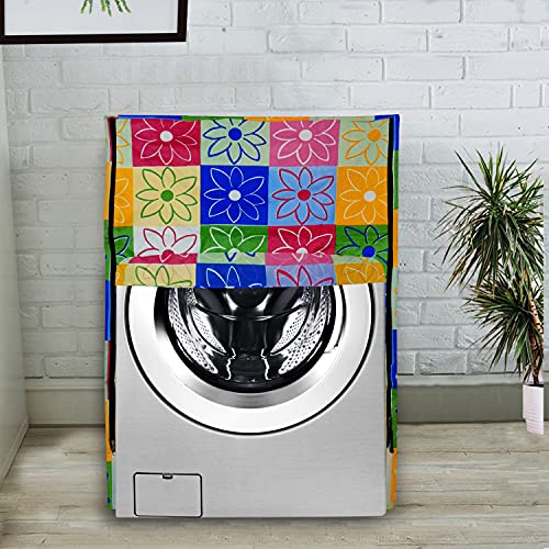KANUSHI Industries® 100% Waterproof & Dustproof Front Load Automatic Washing Machine Cover (Suitable for 6 Kg, 6.5 kg, 7 kg, 7.5 kg)+1 pc Designer Laundry Bag (VAR-Washing-Front+LB-NW-NEW-06) - Image 3