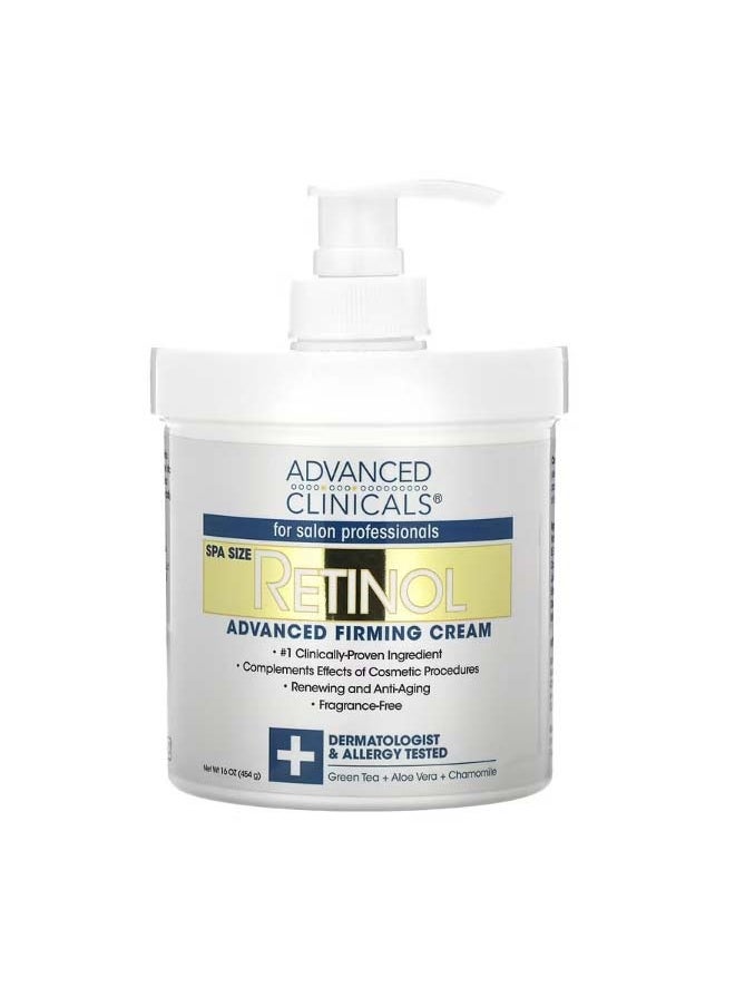 Advanced Clinicals كريم شد البشرة المتقدم بالريتينول الخالي من العطور 16 أونصة 454 جم  - Image 1