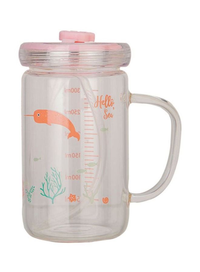 Beauenty Breakfast Kids Milk Cup Clear/Pink/Orange - Image 1