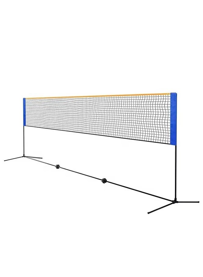 مجموعة شبكة تنس الريشة مع حامل/إطار حقيبة حمل محمولة قابلة للتعديل الارتفاع سهلة التركيب شبكة رياضية خارجية أو داخلية مع أعمدة - Image 1