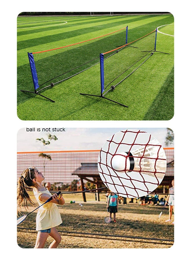 مجموعة شبكة تنس الريشة مع حامل/إطار حقيبة حمل محمولة قابلة للتعديل الارتفاع سهلة التركيب شبكة رياضية خارجية أو داخلية مع أعمدة - Image 4