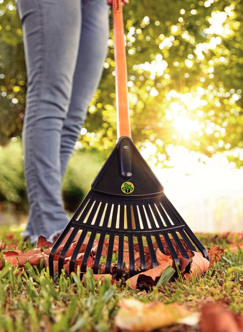 Tramontina 15 Teeth Black Polypropylene Garden Leaf Rake with 120cm Varnished-finish Wood Handle - Image 3