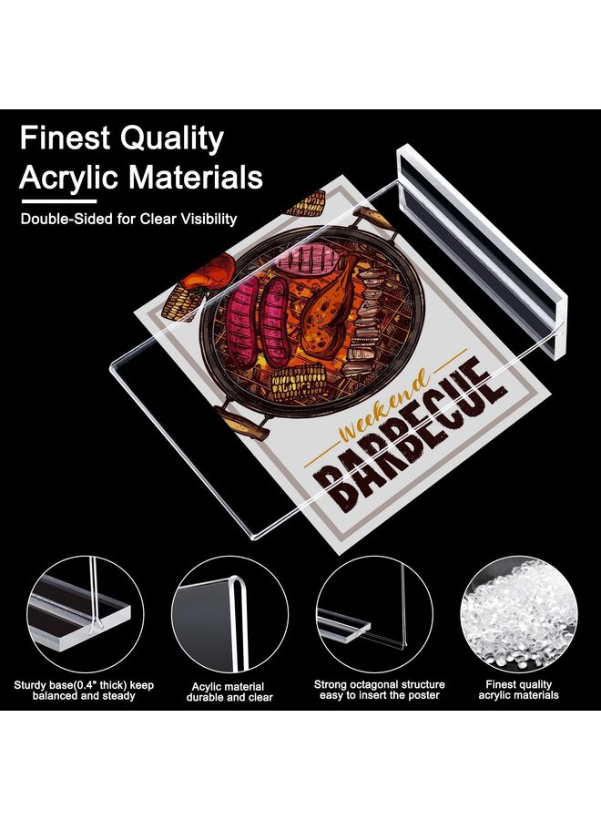 Sign Holder A4 Acrylic Sign Holder Double Sided Display Holder Stand Up Frame Tabletop Mount Libraries Schools and Retail Stores by Marketing Holders Tabletop Mount - Image 3