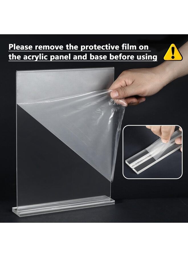 Sign Holder A4 Acrylic Sign Holder Double Sided Display Holder Stand Up Frame Tabletop Mount Libraries Schools and Retail Stores by Marketing Holders Tabletop Mount - Image 4