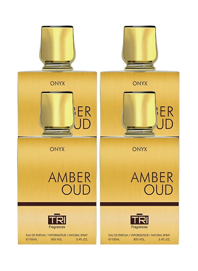 عطور TRI 4 قطع عطر عنبر عود أونيكس للجنسين 100 مل - Image 1