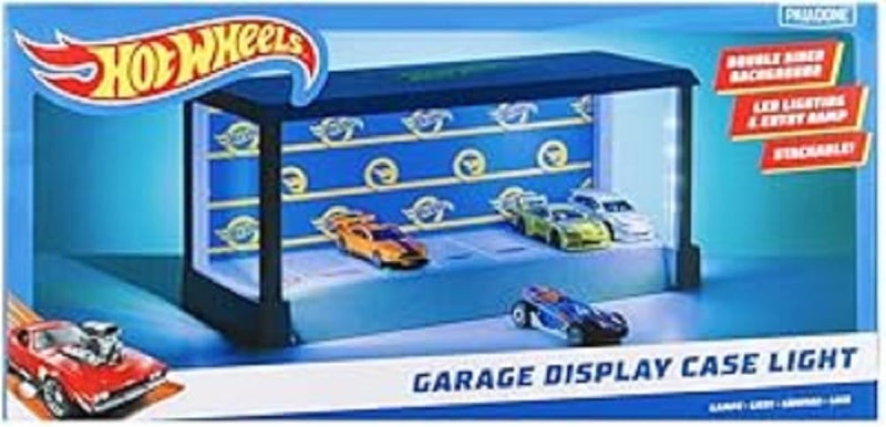 Paladone Hot Wheels Garage & Display Light - Officially Licensed Mattel Merchandise, Light Up Case Holds 7 Cars, Customisable Background, Gift for Collectors - Image 1