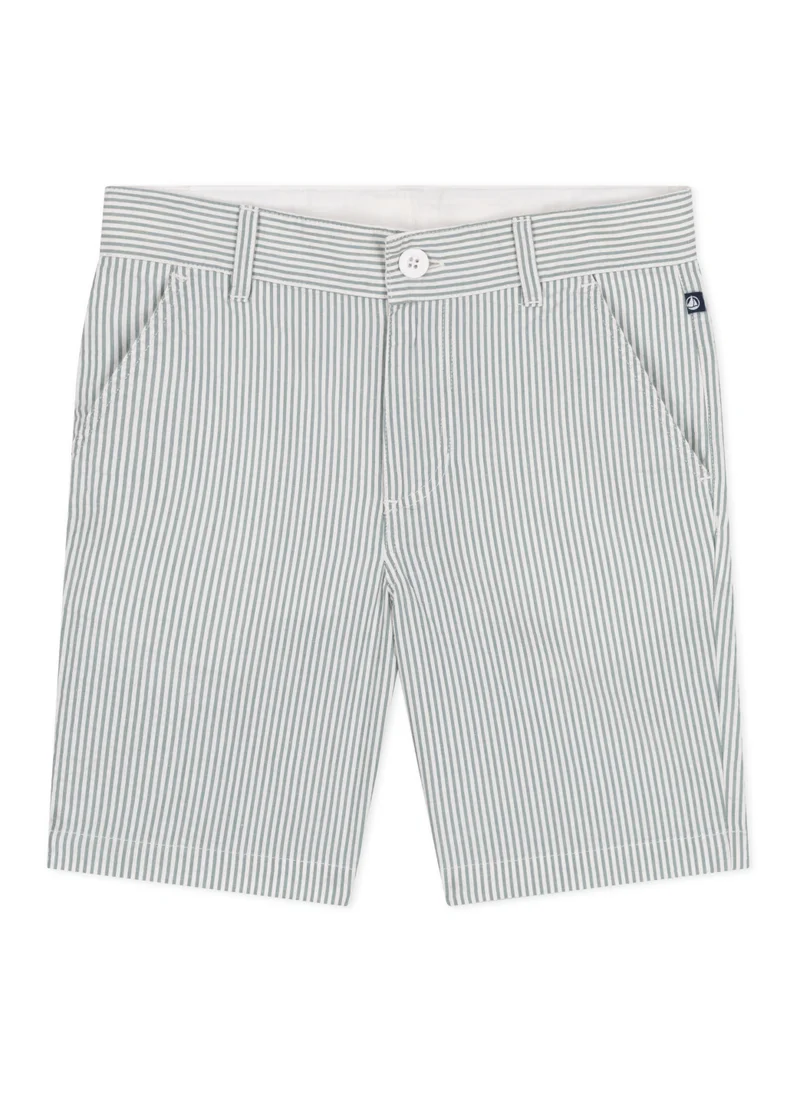 Petit Bateau Children's striped cotton Bermuda shorts