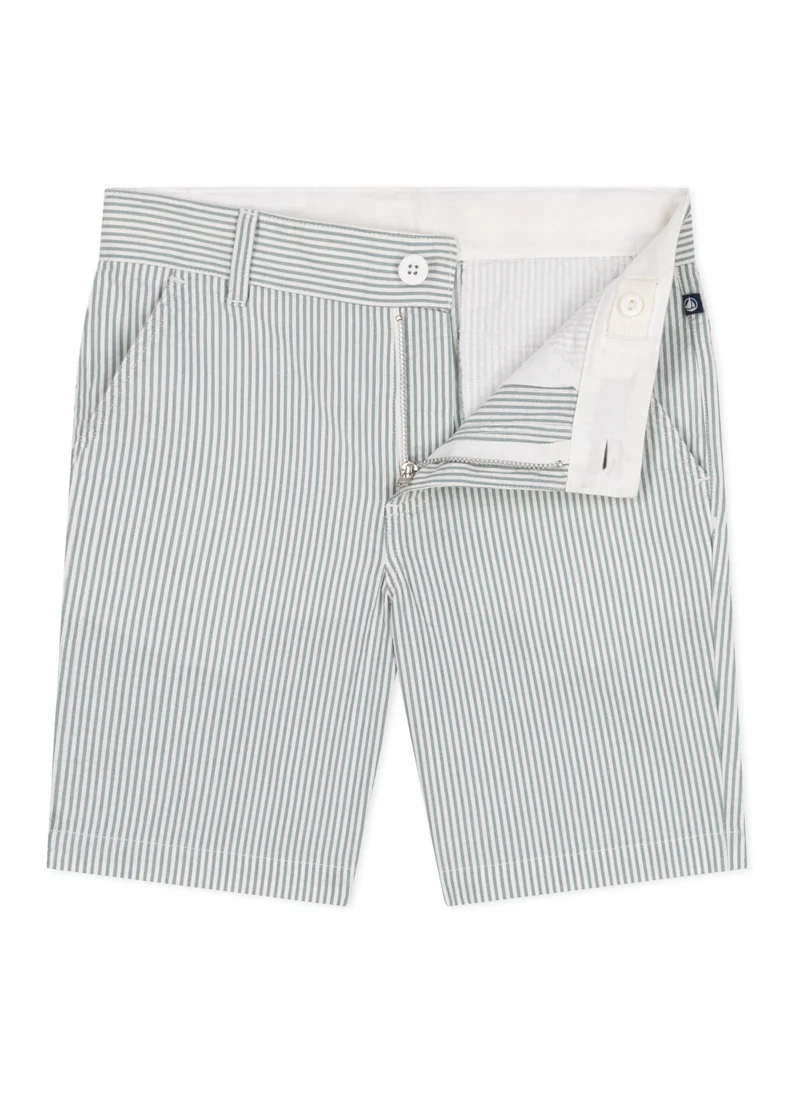 Petit Bateau Children's striped cotton Bermuda shorts