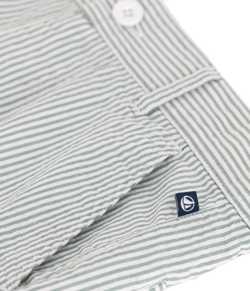 Petit Bateau Children's striped cotton Bermuda shorts