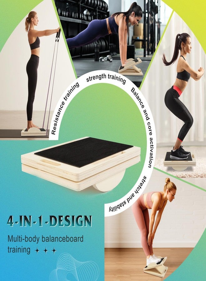 ZIFTY Slant Board for Exercise 4-in-1 Professional Wooden Balance Board, Premium Calf Stretcher and Wobble Board for Effective Calf Stretching and Squats, Calf Stretcher Slant Board - Image 4