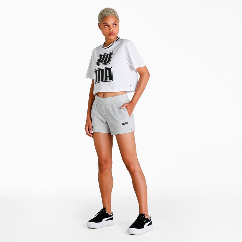 PUMA Essentials Womens Grey Sweat Shorts - Image 3